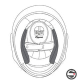 AGV CHEECK PADS X3000 (ML) 001 PREMIUM BLACK