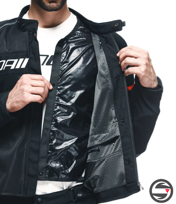 AIR FRAME 3 TEX JACKET P75 BLACK RED FLUO