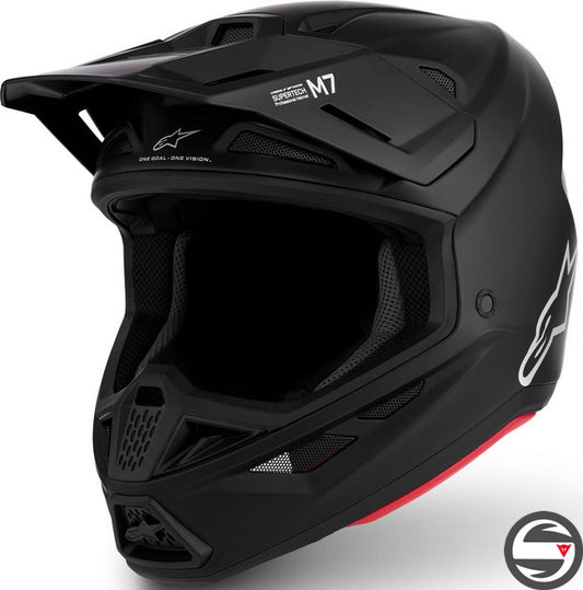 8301326 S-M7 SOLID HELMET 110 BLACK MATT