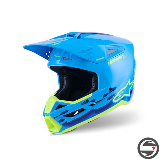8300426 S-M3 SOLID HELMET 7232 CYAN GLOSSY