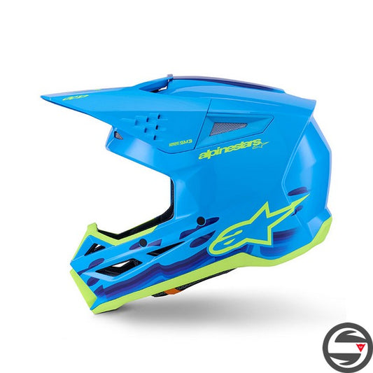 8300426 S-M3 SOLID HELMET 7232 CYAN GLOSSY