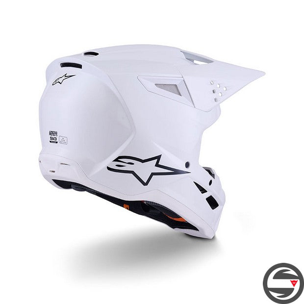 8300426 S-M3 SOLID HELMET 2180 WHITE GLOSSY