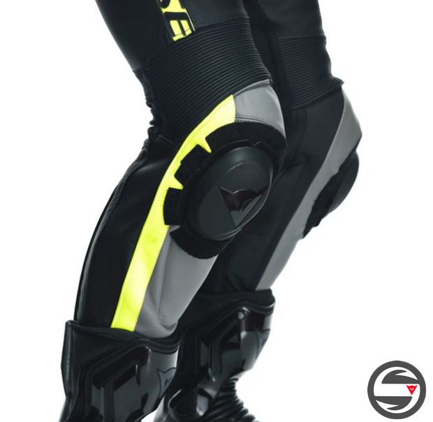 AVRO 4 LEATHER 2PCS SUIT 24A BLACK-MATT CHARCOAL FLUO YELLOW