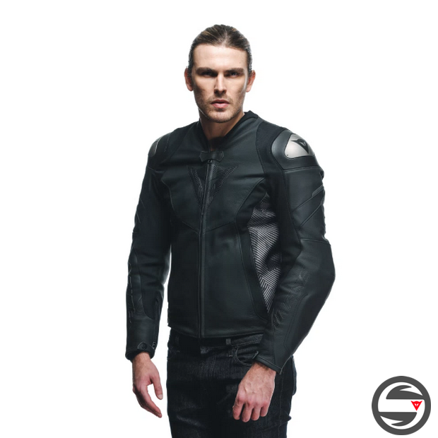 AVRO 5 LEATHER JACKET 604 BLACK ANTHRACITE