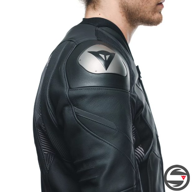 AVRO 5 LEATHER JACKET 604 BLACK ANTHRACITE