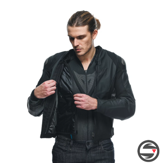 AVRO 5 LEATHER JACKET 604 BLACK ANTHRACITE