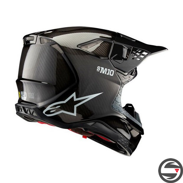 SUPERTECH S-M10 SOLID 1188 HELMET ECE - BLACK GLOSS CARB