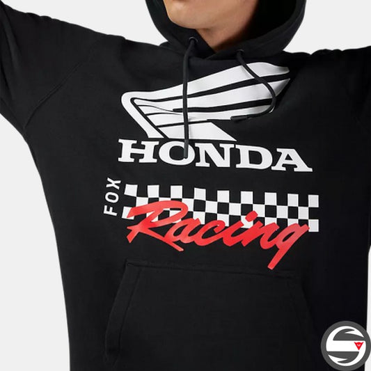 34698-001 HOODIE HONDA FLEECE BLACK PO FOX