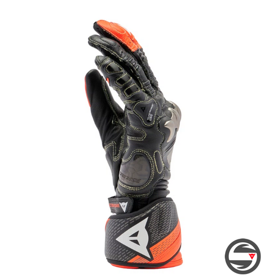 PELLE FULL METAL 7 GLOVES 628 BLACK RED FLUO