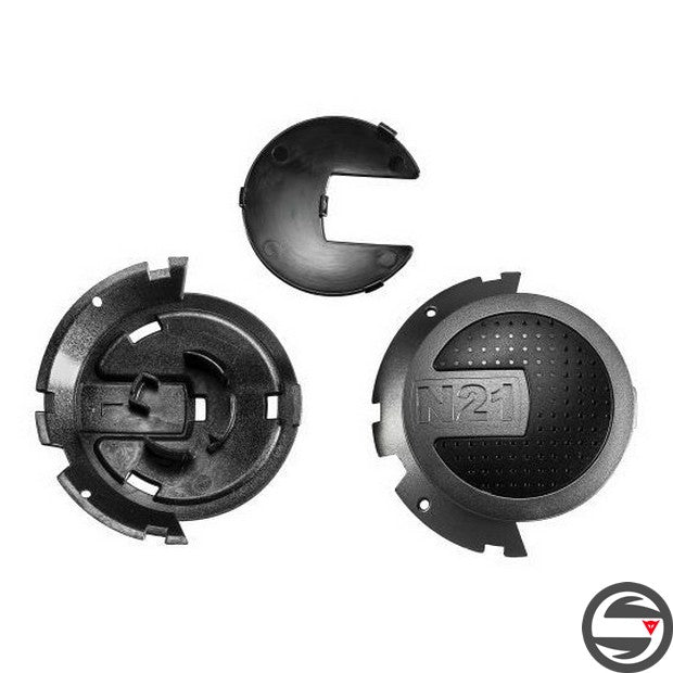 SP. PLACCHETTE VISOR DARK INOX FLAT BLACK N21