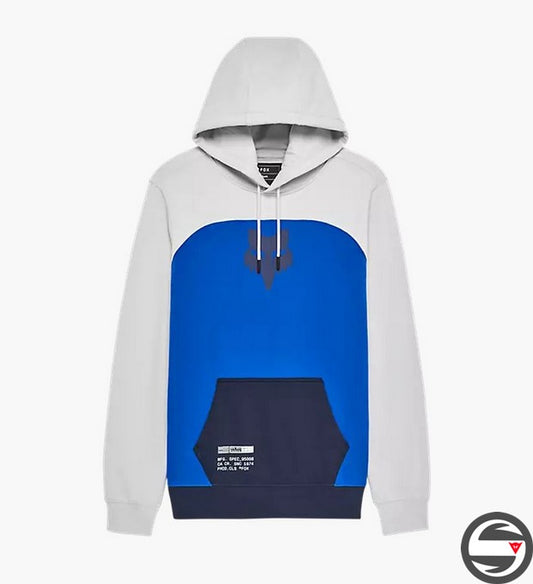 36267-172 HOODIE FRACTURE PANELED FLEECE STEEL GREY PO FOX