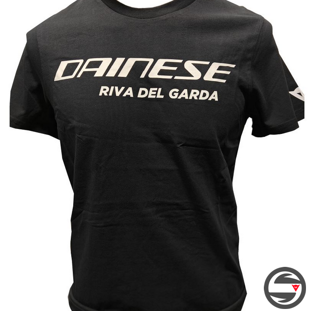 T-SHIRT DAINESE RIVA DEL GARDA D-STORE 35J BLACK WHITE