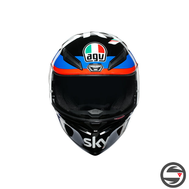 K1 AGV TOP 008 REPLICA VR46 SKY RACING TEAM BLACK RED BLUE GLOSSY