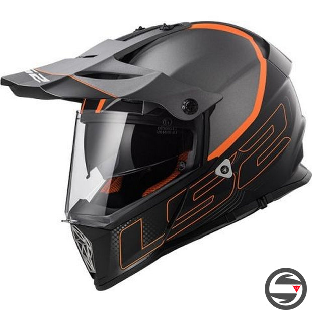 MX436 PIONEER ELEMENT MATT BLACK TITANIUM ORANGE
