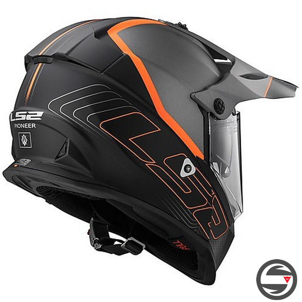 MX436 PIONEER ELEMENT MATT BLACK TITANIUM ORANGE