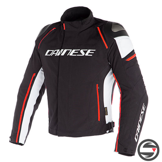 RACING 3 D-DRY JACKET N32 BLACK WHITE FLUO-RED