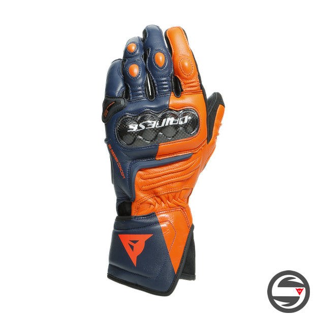 CARBON 3 LONG GLOVES 17D BLACK-IRIS FLAME-ORANGE FLUO-RED