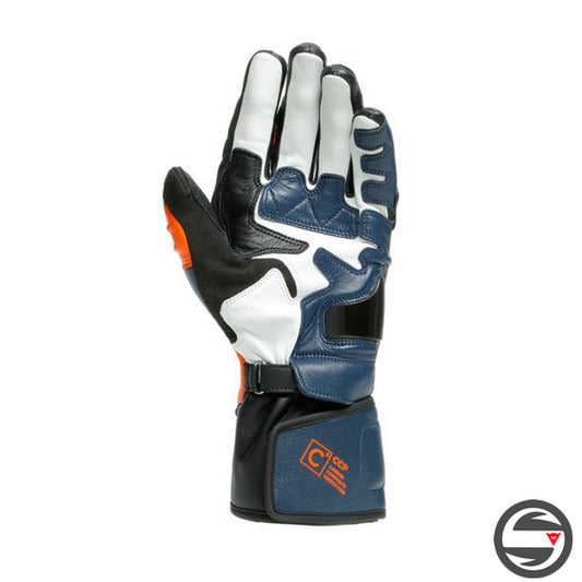 CARBON 3 LONG GLOVES 17D BLACK-IRIS FLAME-ORANGE FLUO-RED