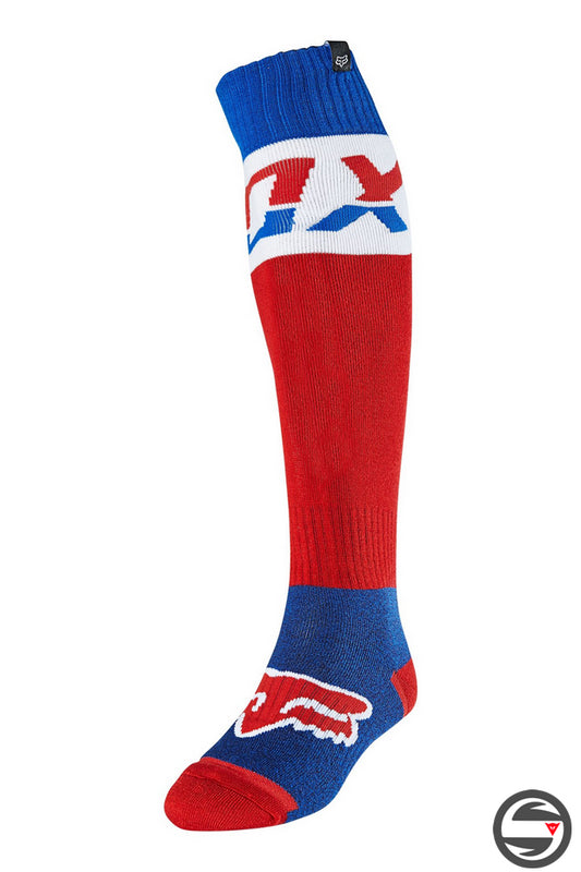 25899-002 FOX THICK SOCK AFTERBURN BLUE RED