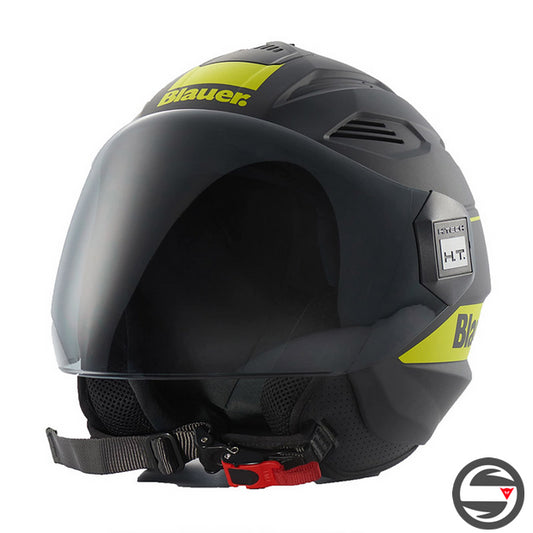 BLAUER BRAT JET HELMET H119 BLACK MATT YELLOW