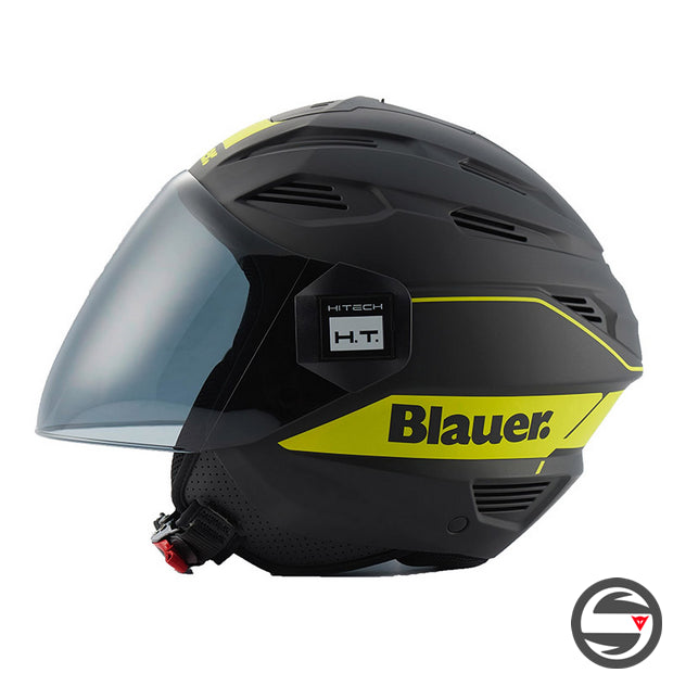 BLAUER BRAT JET HELMET H119 BLACK MATT YELLOW
