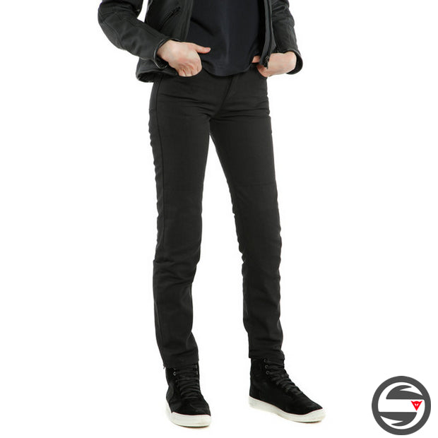 CASUAL SLIM LADY TEX PANTS 001 BLACK DAINESE