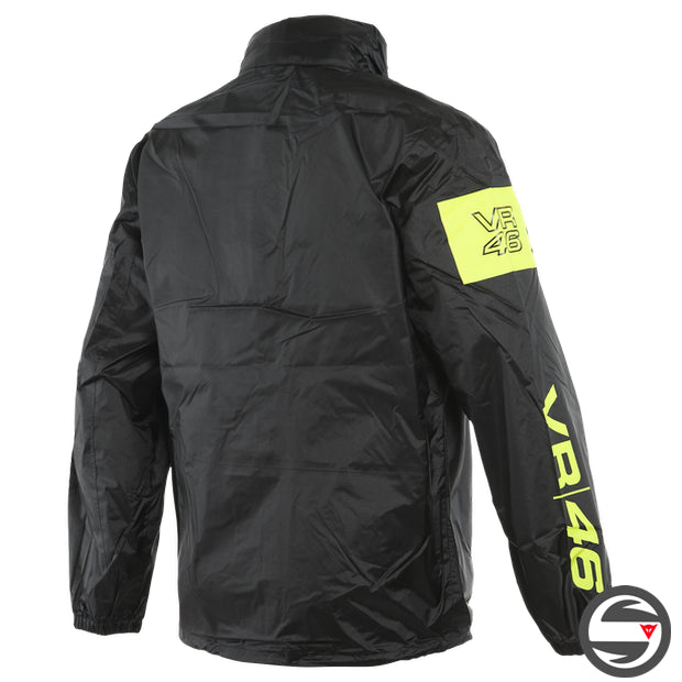 VR46 RAIN JACKET 620 BLACK YELLOW