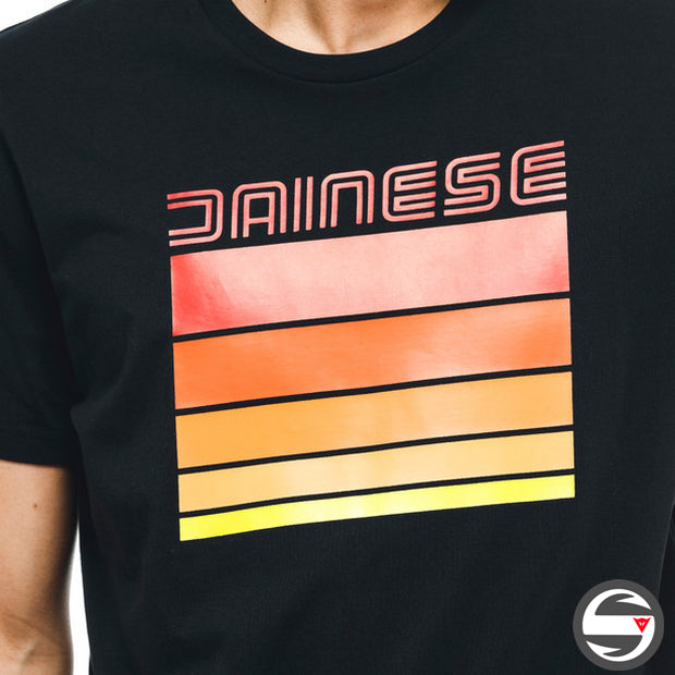 STRIPES T-SHIRT 606 BLACK RED