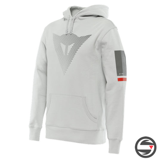 DAINESE FADE HOODIE 38G GLACIER GRAY DARK GRAY RED