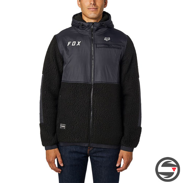 25943-001 FOX BLACK DAYTON ZIP FLEECE POLARTEC FELPA CERNIERA