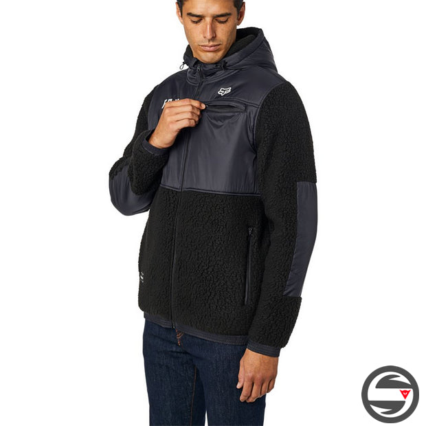 25943-001 FOX BLACK DAYTON ZIP FLEECE POLARTEC FELPA CERNIERA