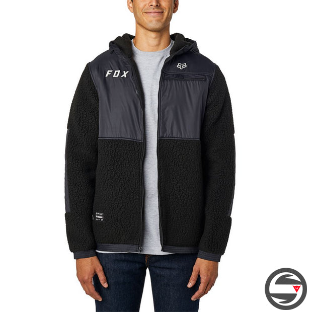 25943-001 FOX BLACK DAYTON ZIP FLEECE POLARTEC FELPA CERNIERA