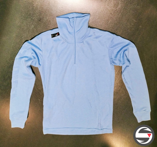 COMFORT SHIRT ZIP AZZURRO