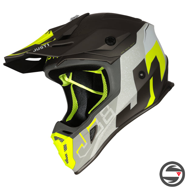 JUST1 HELMET J38 KORNER FLUO YELLOW TITANIUM