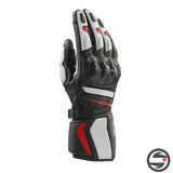 ST-03 LEATHER SPORT GLOVES BLACK WHITE RED CLOVER