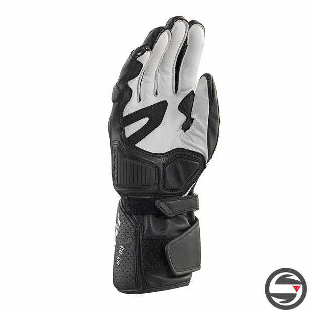 ST-03 LEATHER SPORT GLOVES BLACK WHITE RED CLOVER