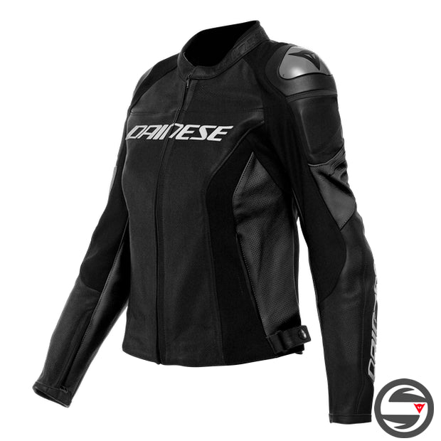 RACING 4 LADY LEATHER JACKET PERF. 631 BLACK BLACK