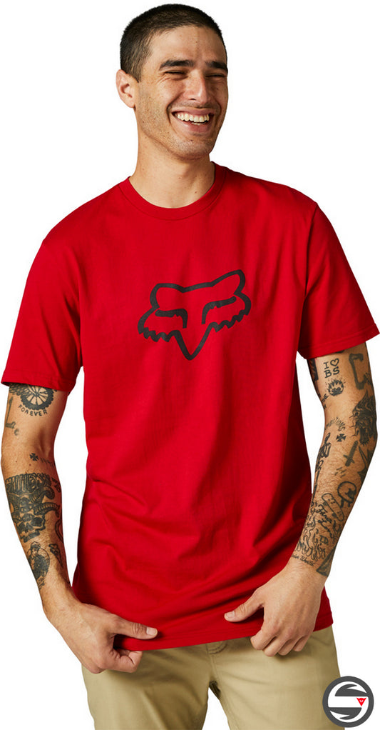 28990-122 T-SHIRT FOX LEGACY HEAD SS TEE FLAME RED