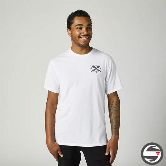 29063-190 T-SHIRT CALIBRATED SS TECH TEE WHITE FOX