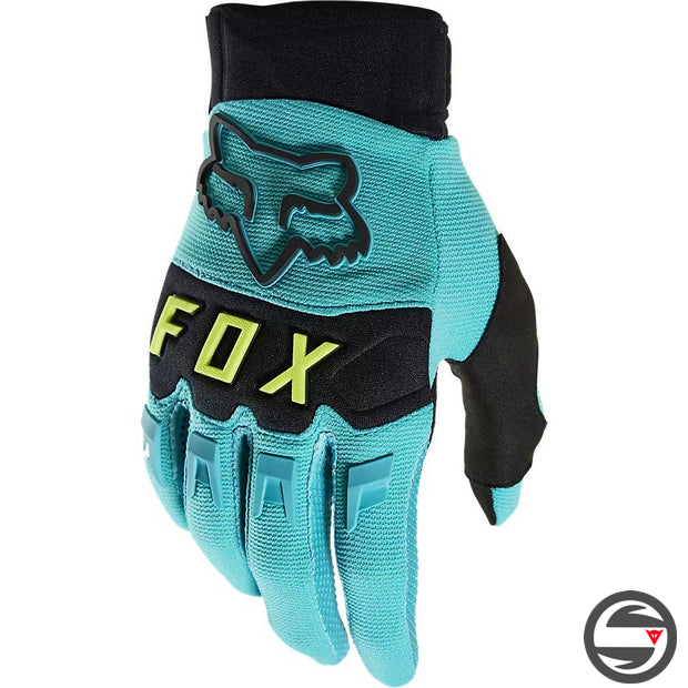 25796-176 DIRTPAW GLOVE TEAL BLACK CYAN FOX TOUCHSCREEN