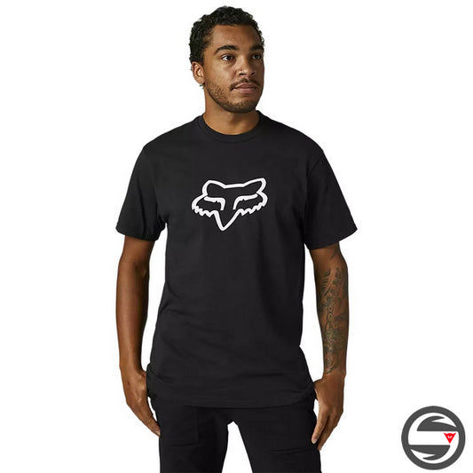 28990-018 T-SHIRT FOX LEGACY HEAD SS TEE BLACK WHITE