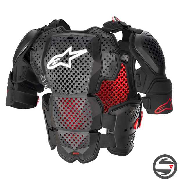 A-10 V2 FULL CHEST PROTECTOR 1431 ANTRACITE BLACK RED