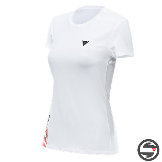 T-SHIRT DAINESE T-SHIRT LOGO LADY 601 WHITE BLACK