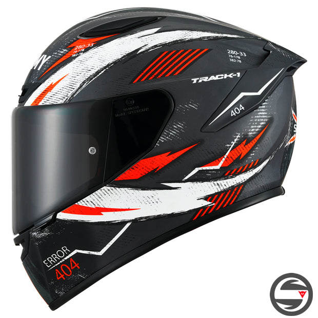 TRACK-1 404 MATT ANTHRACITE RED SUOMY ECE 22.06