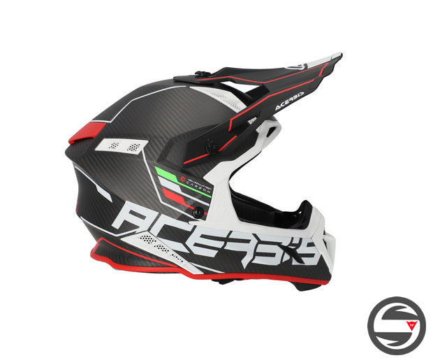 CASCO STEEL CARBON ECE 22.06 323 ITALY BLACK RED GREEN