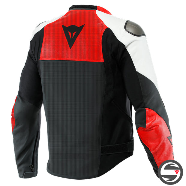 SPORTIVA LEATHER JACKET PERF. 25A BLACK LAVA-RED WHITE