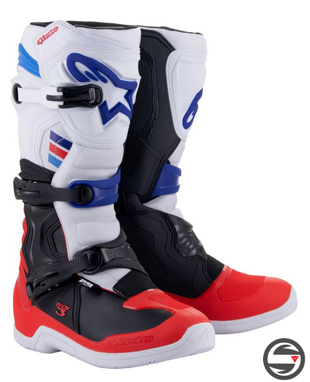 ALPINES. TECH 3 (2307) WHITE BLUE RED BLACK