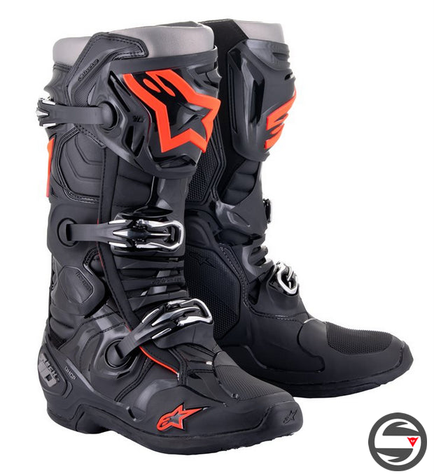 ALPINES. TECH 10 (1030) BLACK RED FLUO