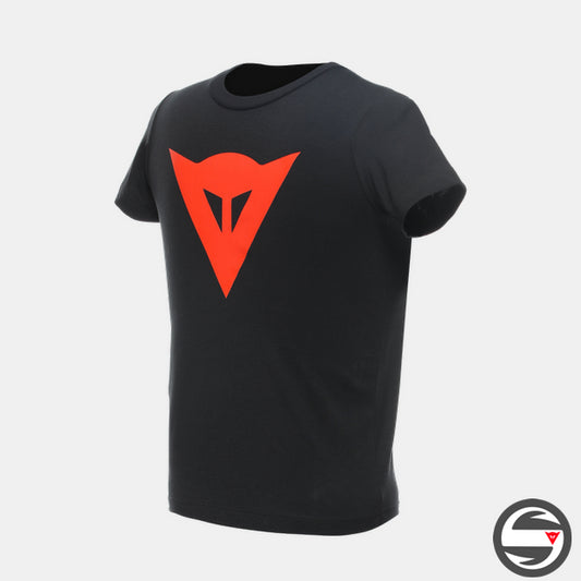 T-SHIRT LOGO KID 628 BLACK RED FLUO