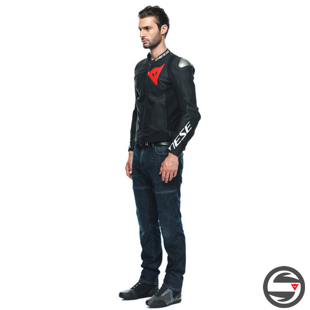 SPORTIVA LEATHER JACKET 92C BLACK BLACK MATT